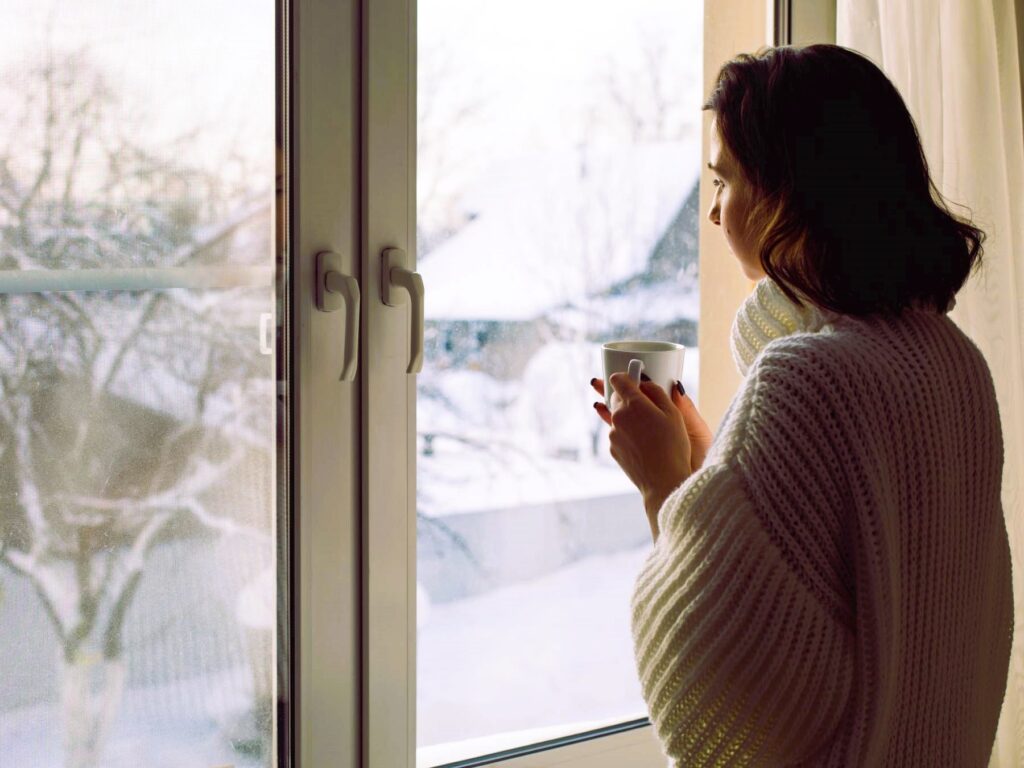 Girl at the new windows