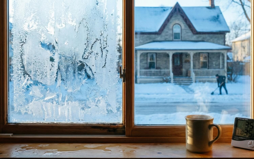 ice on the inside of windows